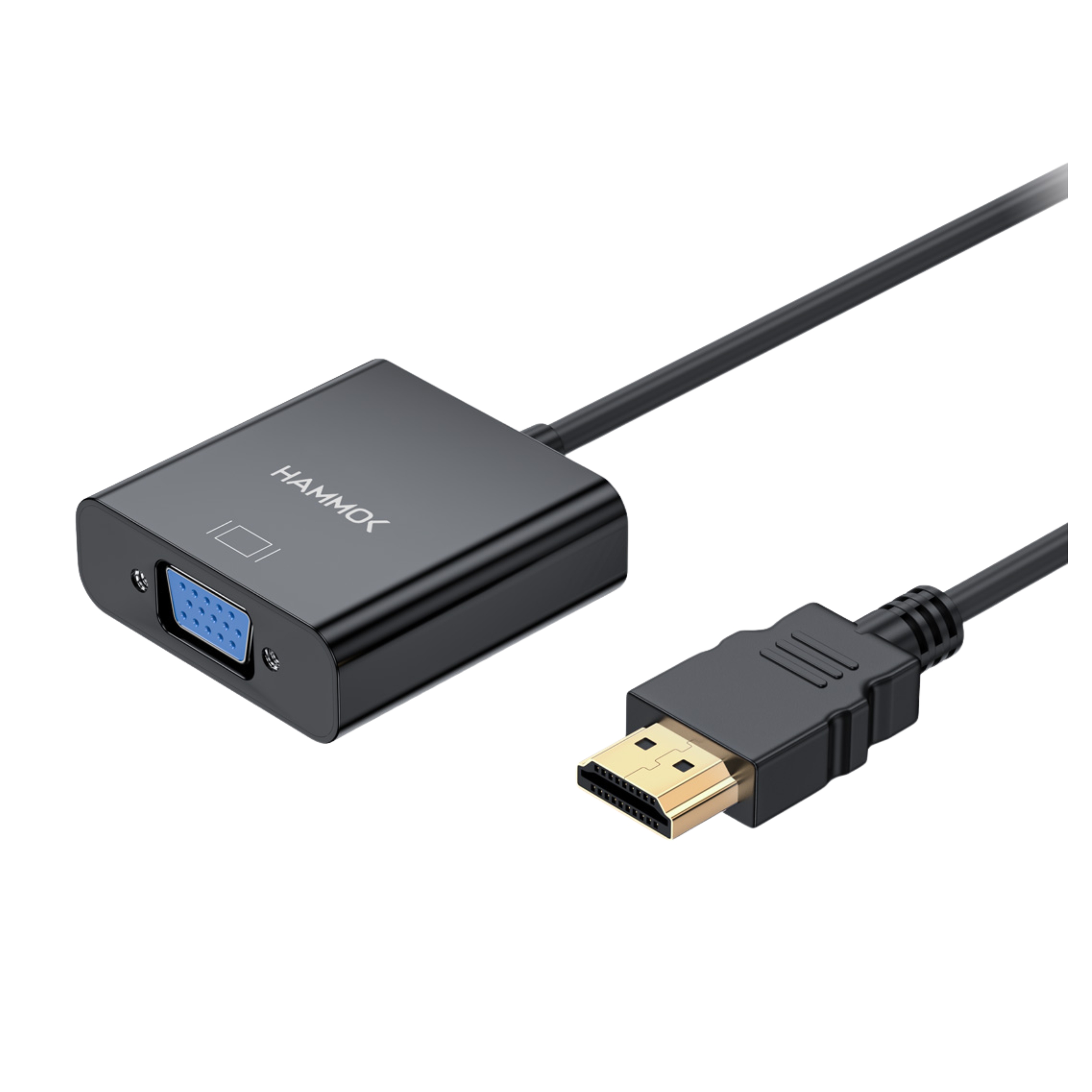 HAMMOK | LUSH | HDMI TO VGA CABLE | WITH AUDIO ADAPTER CABLE | SIGNAL CONVERSION | LIGHTWEIGHT DESIGN | BLACK HAMMOK | LUSH | HDMI TO VGA CABLE | WITH AUDIO ADAPTER CABLE | SIGNAL CONVERSION | LIGHTWEIGHT DESIGN | BLACK