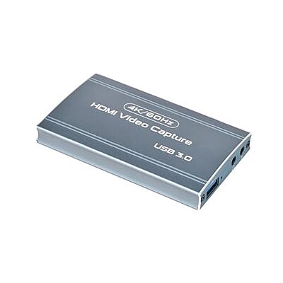 Prime HDMI 4K Video Capture Card USB 3.0 Capture Device â€“ High-Quality 4K Video Recording for Gaming, Streaming, and Content Creation (Black)