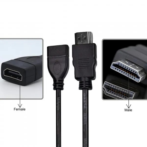 HDMI Extension Cable 2.0 Male to Female,Support 3d,Full HD 1080p, 4K Audio Return Channel - 1M HDMI Extension Cable 2.0 Male to Female,Support 3d,Full HD 1080p, 4K Audio Return Channel - 1M