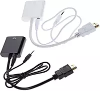 HDMI to VGA Adapter,1080P Converter with 3.5mm Audio Jack and USB Power Supply for HDMI Laptop, PC, PS4, Blue Ray Player, Raspberry Pi, Xbox to VGA Monitor, Projector HDMI to VGA Adapter,1080P Converter with 3.5mm Audio Jack and USB Power Supply for HDMI Laptop, PC, PS4, Blue Ray Player, Raspberry Pi, Xbox to VGA Monitor, Projector