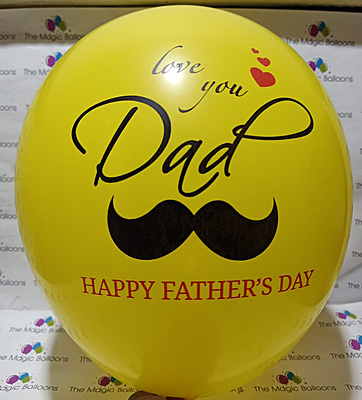 The Magic Balloons- Love you Dad-Happy Father’s Day Balloons-Party/Decorations. Yellow Balloons- pack of 10