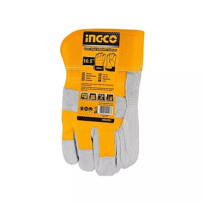 INGCO Leather Gloves (Size:10.5") HGVC01