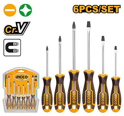 INGCO 6 Pcs Screwdriver Set HKSD0628