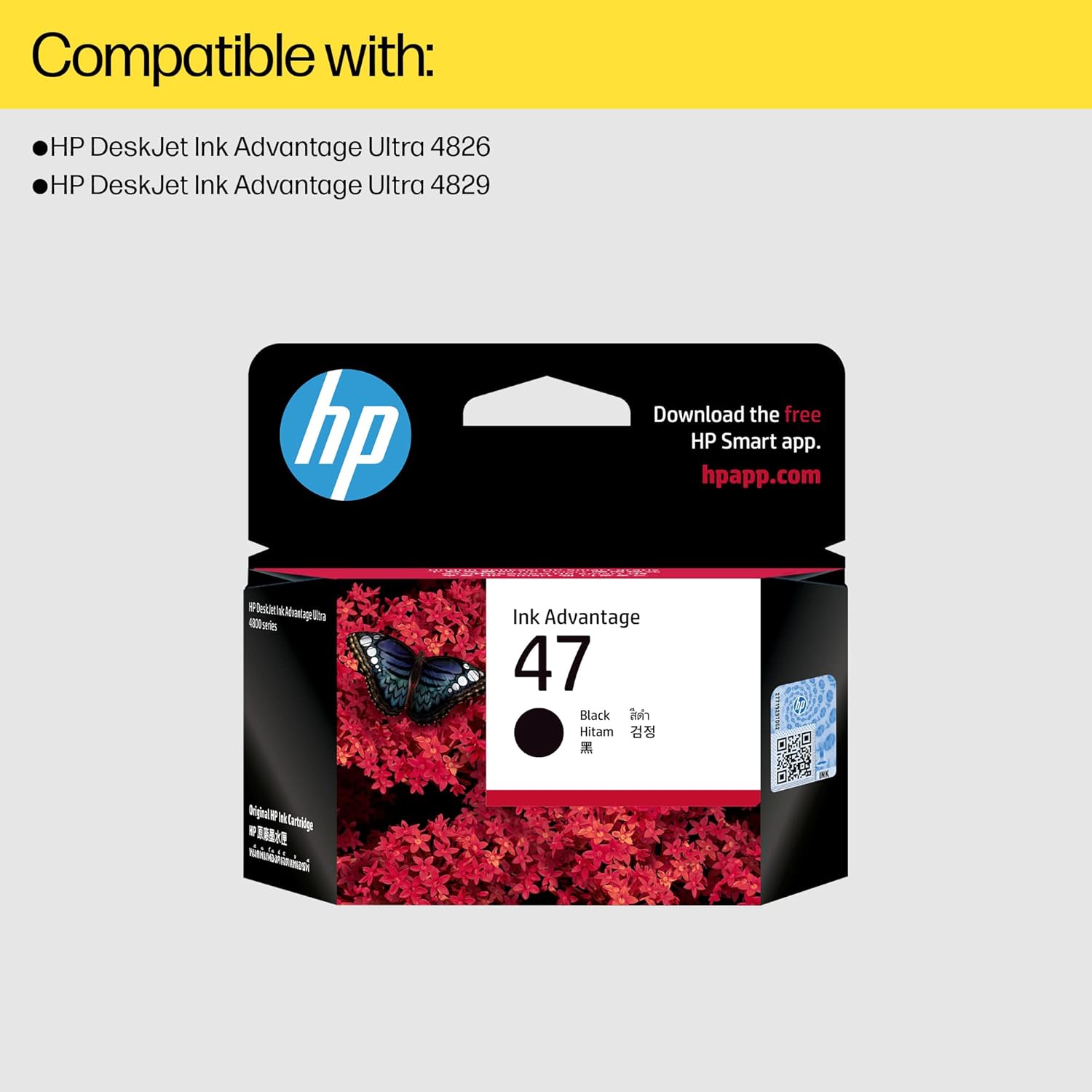 HP 47 Original Cartridge For HP DeskJet Ink Advantage Ultra 4826 Printers