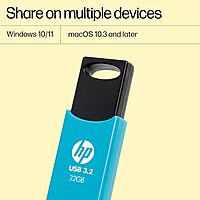 HP 712W 32GB USB 3.2 Flash Drive – High-Speed, Capless Slide Design, Portable Data Storage for Laptop, Desktop, TV, Mobile (Blue) HP 712W 32GB USB 3.2 Flash Drive – High-Speed, Capless Slide Design, Portable Data Storage for Laptop, Desktop, TV, Mobile (Blue)