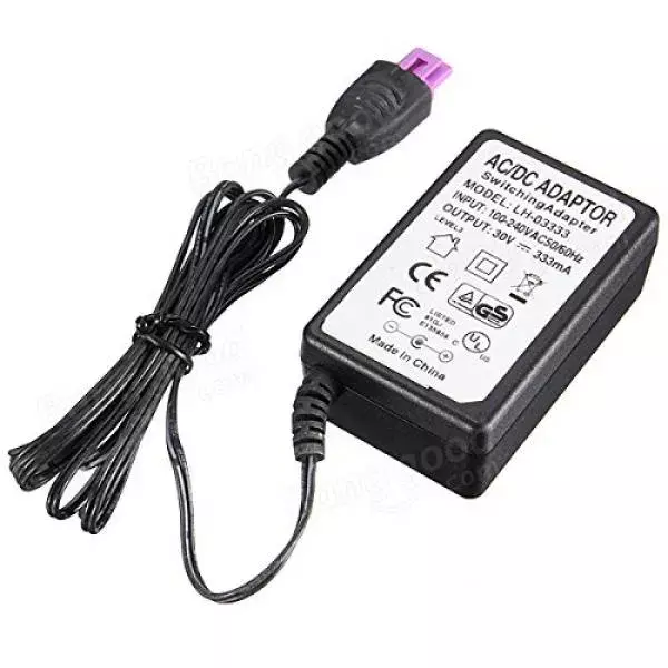 HP Printer Adapter 30V 333mA Power Supply Cord Adapter for HP1000 1050 2050 2060, Deskjet Printer