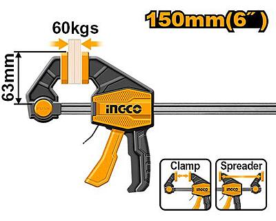 INGCO Quick Bar Clamp HQBC01603 (63x450mm) INGCO Quick Bar Clamp HQBC01603 (63x450mm)