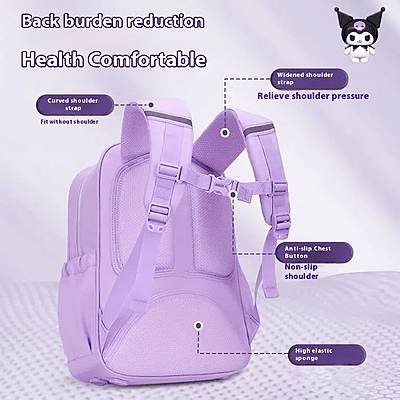 Kuromi Mymelody Cinnamoroll Schoolbag Girls Cute Backpack Children's Cartoon Anime Backpack Elementary School Bag