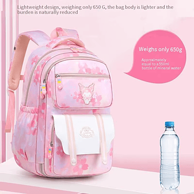 Gradient Students 1-6 Grade School bag Kuromi cartoon printed Large Capacity Waterproof Spine Backpack Gradient Students 1-6 Grade School bag Kuromi cartoon printed Large Capacity Waterproof Spine Backpack