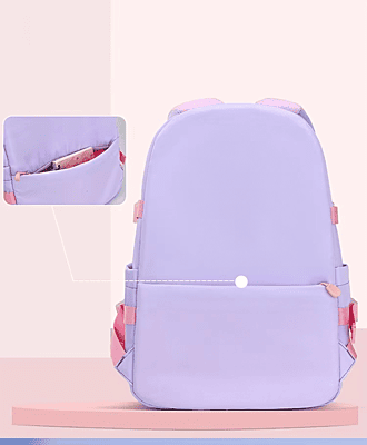 European style Special Design Quicksand Primary School Refrigerator School Bags Anime printed Backpack Bag for Children with cute rabbit doll