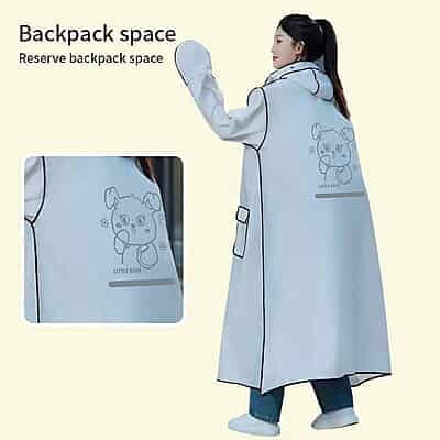Thickened EVA Waterproof Motorcycle Scooter Raincoat Windbreaker long rain coat