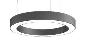 LED Hanging Light 50x70mm 3Ft Dia Circle - 45W Black Body (CW)