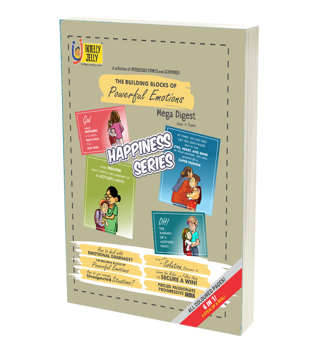 iNTELLYJELLY Mega Digest: The Building Blocks of Powerful Emotions | Logical Reasoning | Emotional Intelligence | Story Book | Activity Book | All Coloured & Illustrated 340+ Pages | Age 4-8 Years iNTELLYJELLY Mega Digest: The Building Blocks of Powerful Emotions | Logical Reasoning | Emotional Intelligence | Story Book | Activity Book | All Coloured & Illustrated 340+ Pages | Age 4-8 Years