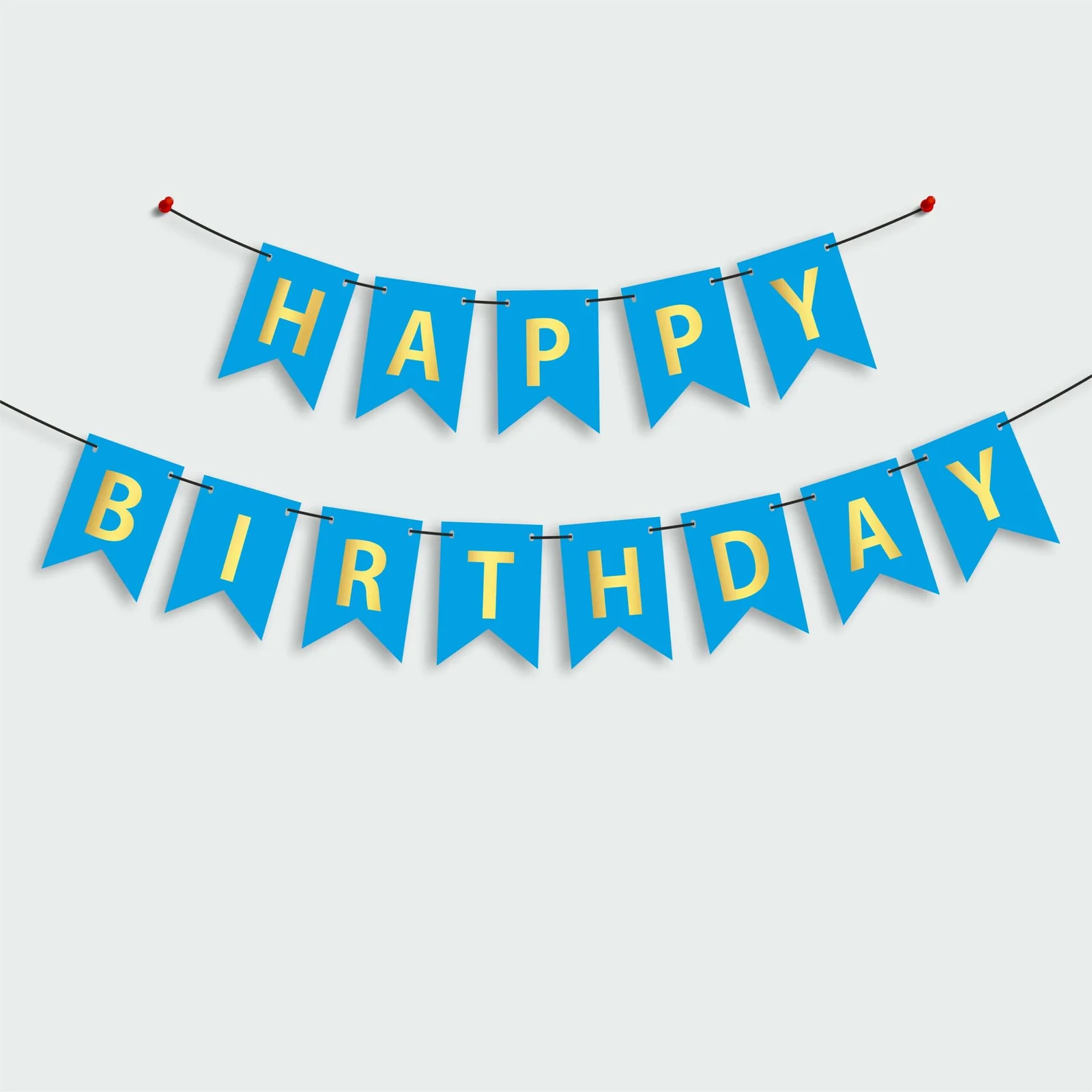 Happy Birthday Banner (Blue) | Pack of 1 Set Happy Birthday Banner (Blue) | Pack of 1 Set