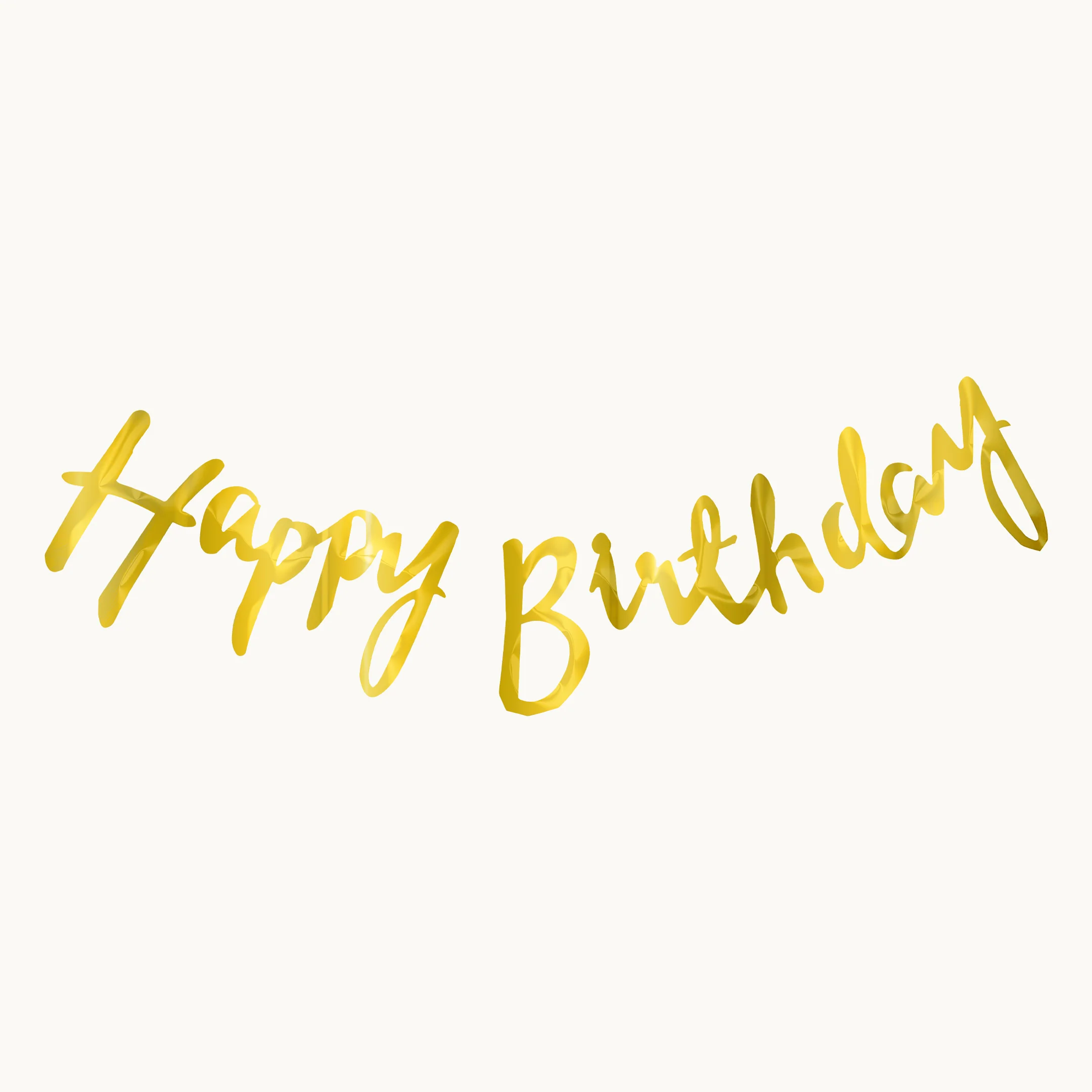 Happy Birthday Metallic banner Gold Happy Birthday Metallic banner Gold