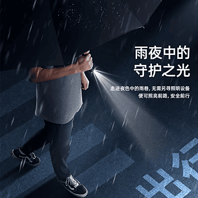 Fully automatic umbrella car reverse sunscreen sunshade sun umbrella dual use with LED flashlight business umbrella