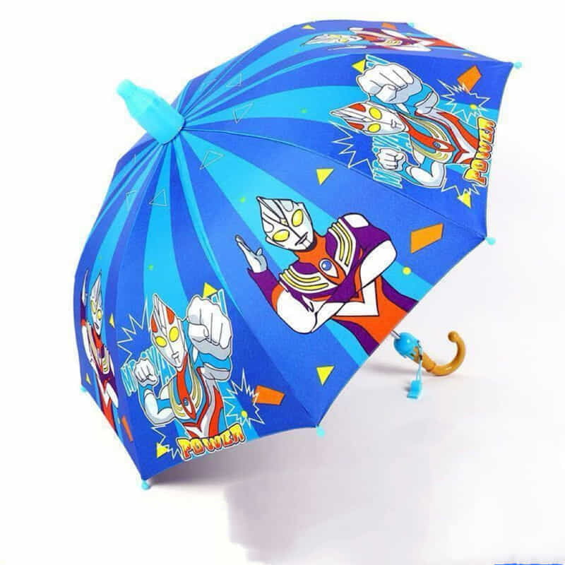 Children's Lovely Manual Open Kitty Umbrella Polyester Straight Design Semi-Automatic Children's Lovely Manual Open Kitty Umbrella Polyester Straight Design Semi-Automatic