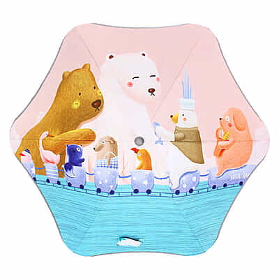Cartoon Rounded Corner Kids Umbrella Custom made Student Curved Handle Children's Umbrella with Logo