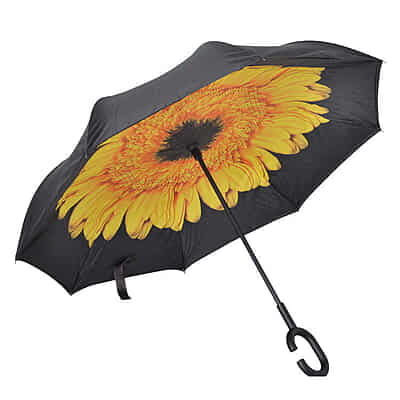 Inverted Reverse Umbrella Rainproof Double Layer C Shape Handle Umbrellas Sunshade Windproof