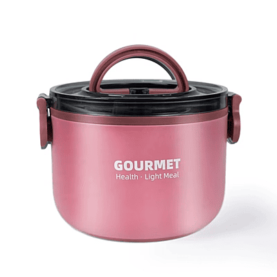 1000ml Kids Lunch Box 304 Stainless Steel Round Food Storage Container Adult Portable Lunch Box