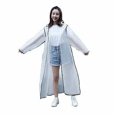 Long Waterproof Windbreaker Raincoat Color Fabric for Women and Men Customized Camping Pongee Fashion Hiking Outerwear RAINWEAR