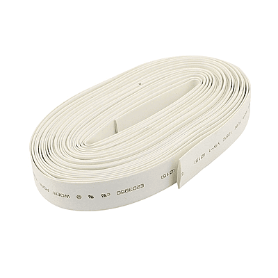 Heat Shrink Sleeve Tube 12mm Repair Mobile Phone Charger Cables, Head Set Wires, Electrical Cables - 100Mtr (White)