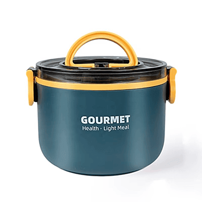 1000ml Kids Lunch Box 304 Stainless Steel Round Food Storage Container Adult Portable Lunch Box