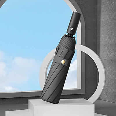 New ten bone black glue automatic umbrella sunny and rainy umbrella