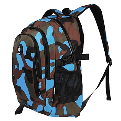 Camo Patterned Schoolbag Waterproof Nylon Backpack Wear-Resistant and Breathable for Primary School