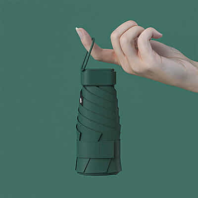Anti-Uv Capsul Pocket Hiking Portable Mini 6 Folding Sunny Rain UV Umbrella Custom Travel
