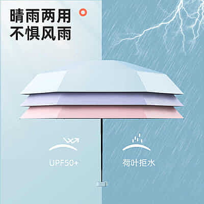 Anti-Uv Capsul Pocket Hiking Portable Mini 6 Folding Sunny Rain UV Umbrella Custom Travel