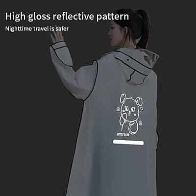 Thickened EVA Waterproof Motorcycle Scooter Raincoat Windbreaker long rain coat
