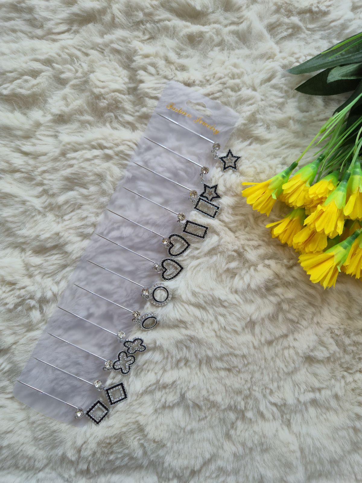 Premium Crystal Stones Hanging Hijab Pins Party Wear