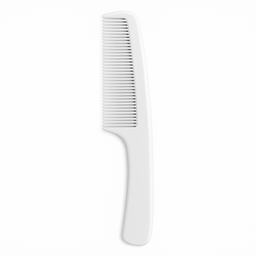 Hotel Comb with Handle - White