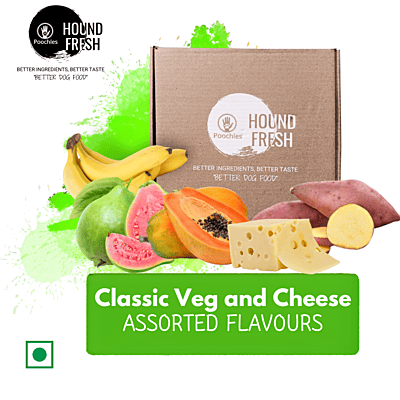 Hound Fresh Sample Pack Banana, Papaya, Guava Flavours 150 gms