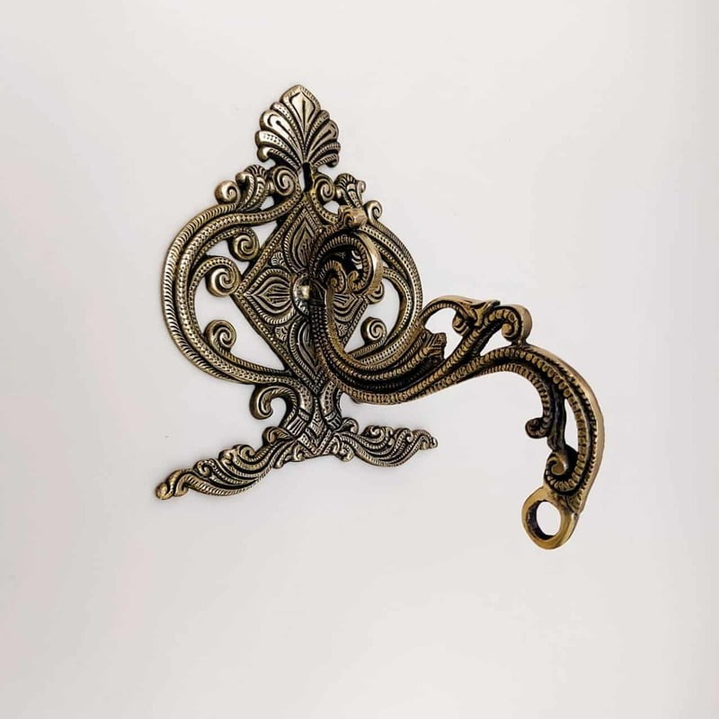 Brass Wall Hanging Bracket - 7 inch Height | Stylish Brass Wall Hanging Bracket for Decor Items Brass Wall Hanging Bracket - 7 inch Height | Stylish Brass Wall Hanging Bracket for Decor Items