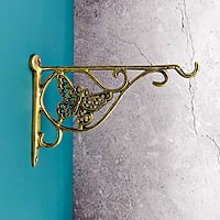 Brass Butterfly Bracket Wall Hanging - 6.2 inch Height | Delicate Brass Butterfly Wall Hanging Bracket Brass Butterfly Bracket Wall Hanging - 6.2 inch Height | Delicate Brass Butterfly Wall Hanging Bracket