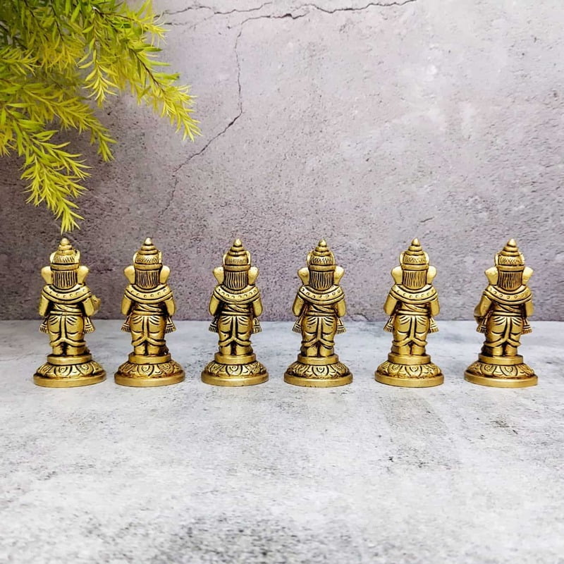Brass Ganesh Musical Set of 6 pieces - 3 inch Height | Traditional Brass Ganesh Musical Set of 6 pieces - Buy Online Brass Ganesh Musical Set of 6 pieces - 3 inch Height | Traditional Brass Ganesh Musical Set of 6 pieces - Buy Online