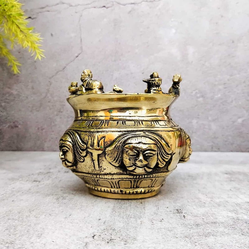 Brass Nandi Kalash for Religious Offerings - 4 inch Height | Auspicious Brass Nandi Kalash for Pooja - Shop Now Brass Nandi Kalash for Religious Offerings - 4 inch Height | Auspicious Brass Nandi Kalash for Pooja - Shop Now