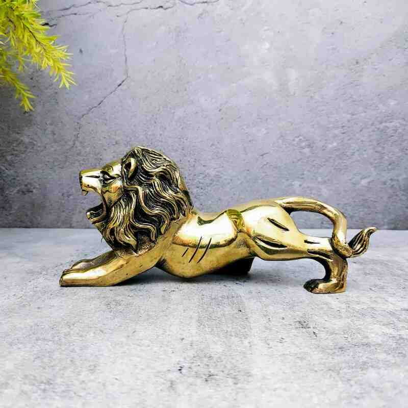 Brass Lion Statue 3.7 inch Height Brass Lion Statue 3.7 inch Height