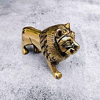 Brass Lion Statue - 3.2 inch Height | Majestic Brass Lion Statue for Decor - Buy Online Brass Lion Statue - 3.2 inch Height | Majestic Brass Lion Statue for Decor - Buy Online