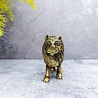 Brass Lion Statue - 3.2 inch Height | Majestic Brass Lion Statue for Decor - Buy Online Brass Lion Statue - 3.2 inch Height | Majestic Brass Lion Statue for Decor - Buy Online