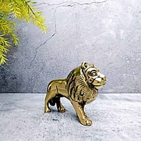 Brass Lion Statue - 3.2 inch Height | Majestic Brass Lion Statue for Decor - Buy Online Brass Lion Statue - 3.2 inch Height | Majestic Brass Lion Statue for Decor - Buy Online