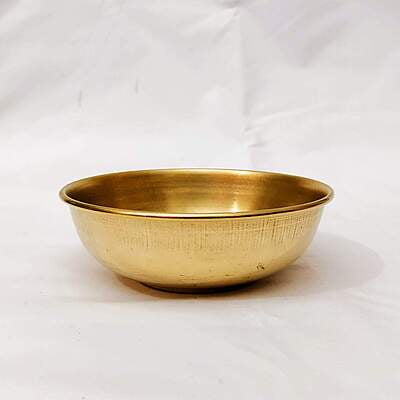 Brass Plain Bowl - 4 inch Diameter - Set of Two | Mini Brass Bowls for Versatile Use - Set of 2 Brass Plain Bowl - 4 inch Diameter - Set of Two | Mini Brass Bowls for Versatile Use - Set of 2