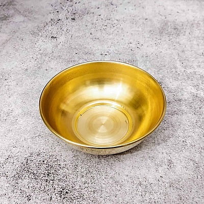 Brass Plain Bowl - 4 inch Diameter - Set of Two | Mini Brass Bowls for Versatile Use - Set of 2