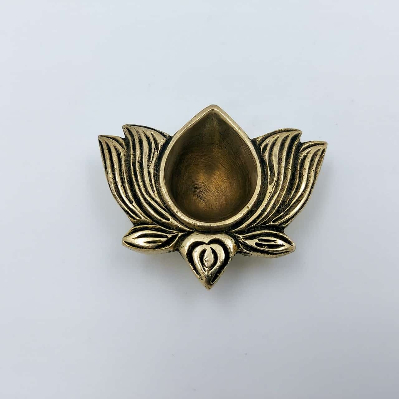 Brass Small Lotus Diya - Pair - 2.6 inch Length | Subtle Illumination Brass Small Lotus Diya - Pair - 2.6 inch Length | Subtle Illumination