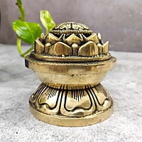 Brass Dhoop Dani - 3.2 inch Height | Traditional Brass Dhoop Dani for Incense Burning Brass Dhoop Dani - 3.2 inch Height | Traditional Brass Dhoop Dani for Incense Burning