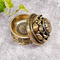 Brass Dhoop Dani - 3.2 inch Height | Traditional Brass Dhoop Dani for Incense Burning Brass Dhoop Dani - 3.2 inch Height | Traditional Brass Dhoop Dani for Incense Burning