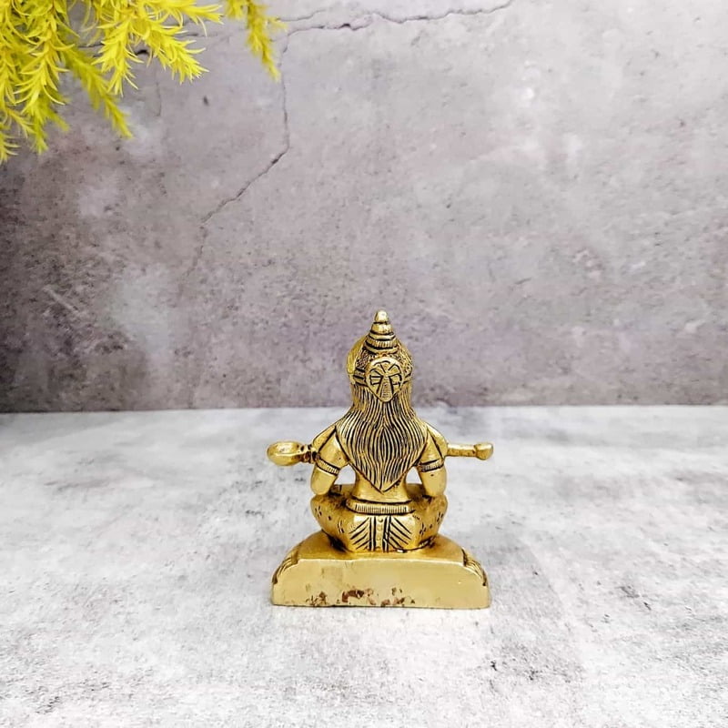 Brass Annapoorna Devi Idol - 3.7 inch Height | Beautiful Brass Idol of Annapoorna Devi for Prosperity and Abundance