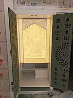 3D Corian Radha Krishna Puja Mandir With Corian Pillar & HDHMR Jali Door 3D Corian Radha Krishna Puja Mandir With Corian Pillar & HDHMR Jali Door